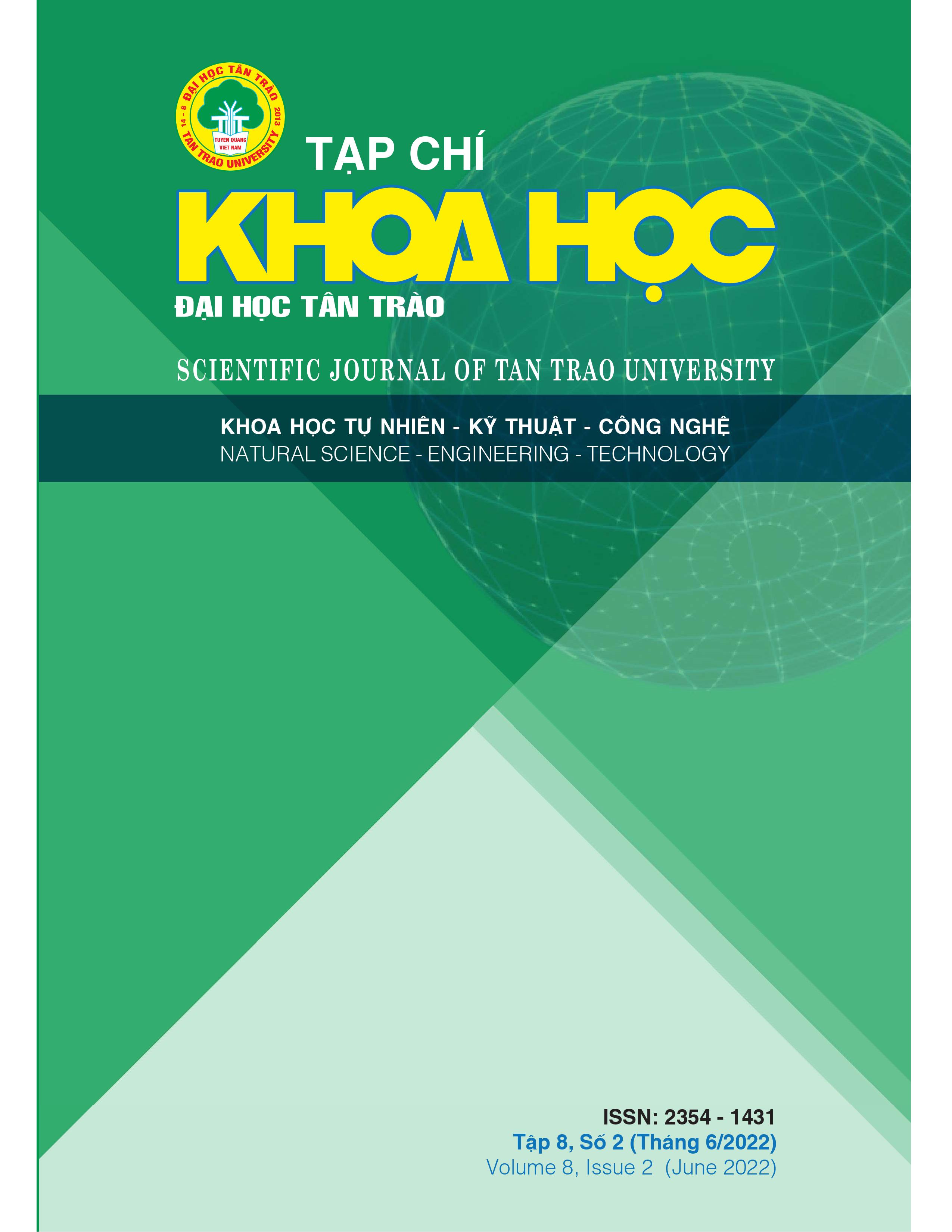 					Xem T. 8 S. 2 (2022): Khoa học Tự nhiên - Kỹ thuật - Công nghệ
				