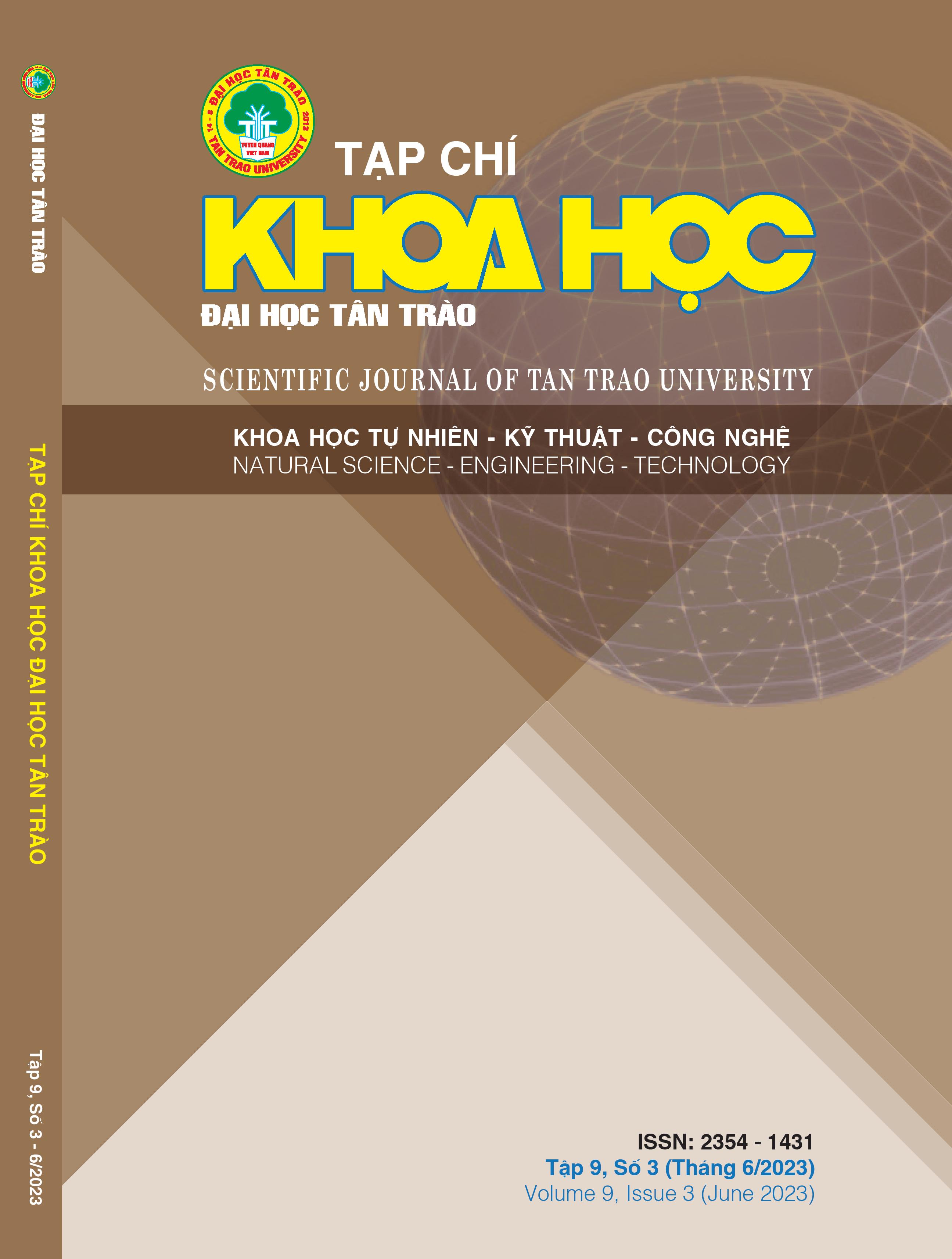 					Xem T. 9 S. 3 (2023): Khoa học Tự nhiên - Kỹ thuật - Công nghệ
				